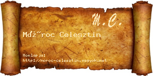 Móroc Celesztin névjegykártya